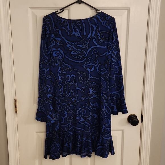 INC Shift Dress, Blue Abstract, Medium - Picture 6 of 6